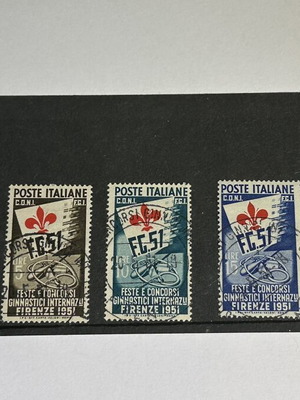 Italian commemorative stamp set 1951 used
