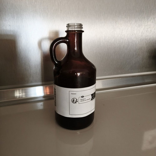 Vintage glass vase IKEA Amber new, brown