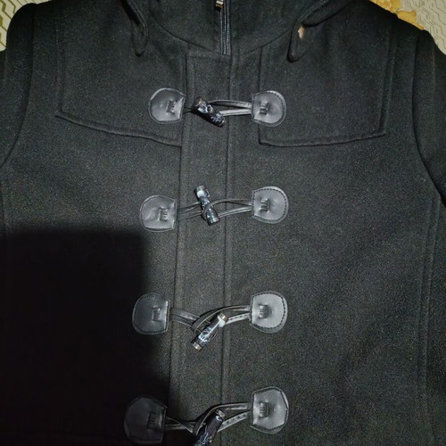 Montgomery coat women's used, black, handmade, size M-L