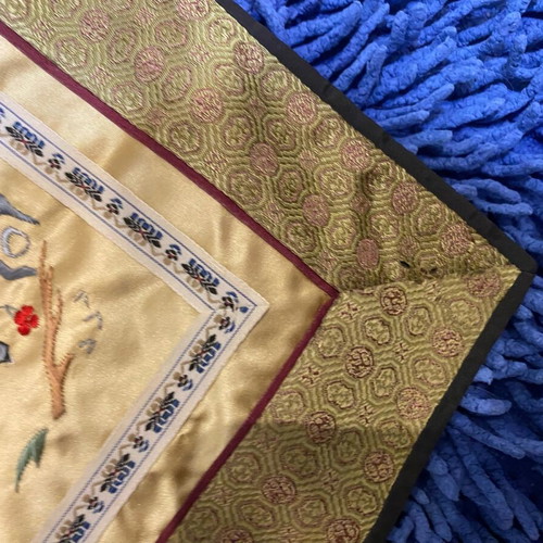 Vintage Chinese Silk Embroidery Panel used, 100 Children motif