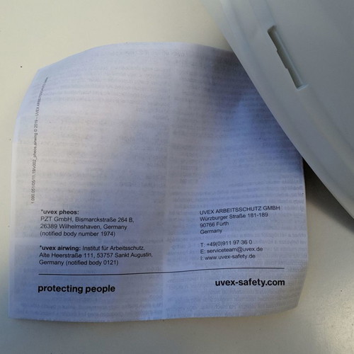Uvex Safety safety helmet new, white, made in Germany