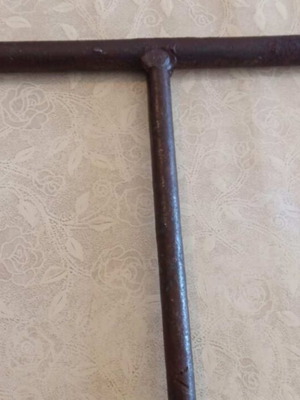 Τρυπάνι χειρός μεταχειρισμένο τεράστιο σιδερένιο μασίφ χειροποίητο