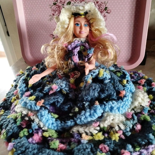 Doll with Handmade Dress and Hat New