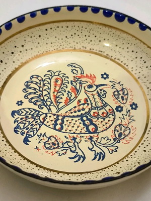 Vintage Handmade Enamel Bird Miniature like new, Made in Greece