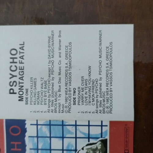 Psycho:Montage Fatal cassette tape like new, pop