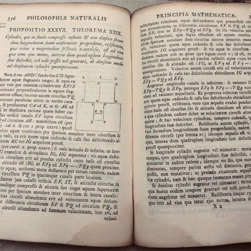 Philosophiæ Naturalis Principia Mathematica by Newton used, third edition 1726