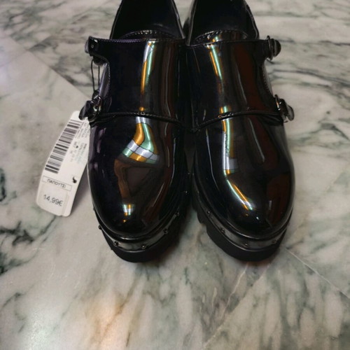 Celestino black patent shoes new with buckle size 36