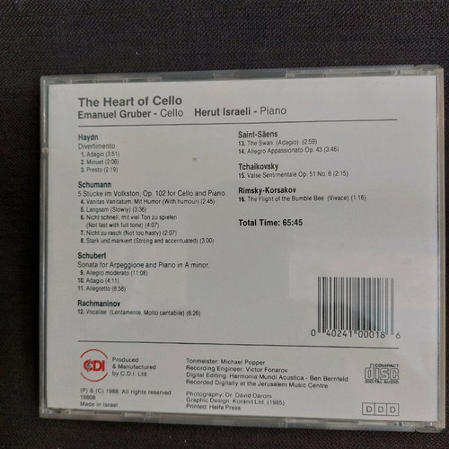 The Heart Of Cello CD used, classical music