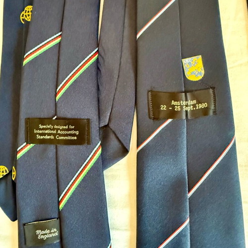 Collectible ties used, set of 3 from international economic conferences