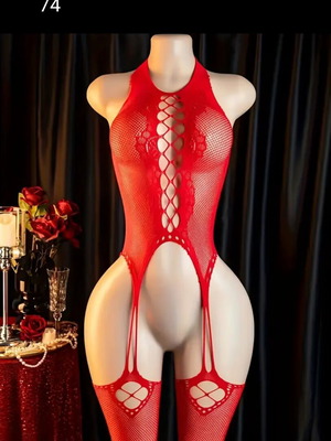 Sexy lingerie new, red, one size