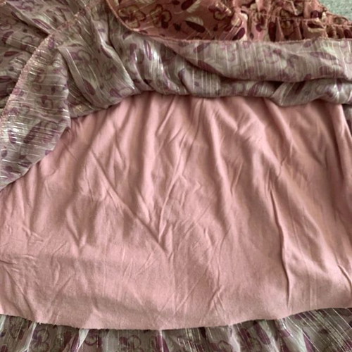 Mini skirt size S like new, pink and red