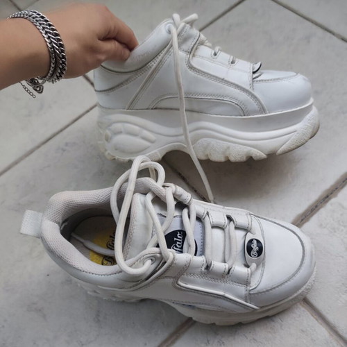 Buffalo chunky shoes, white, size 36