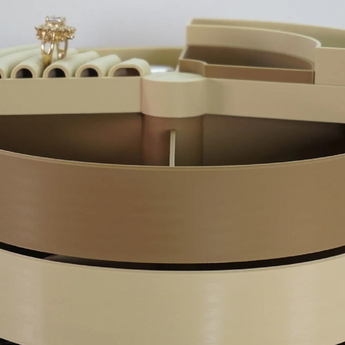 Spiral Luxe Premium Jewelry Box new, 3D printed with dual color design