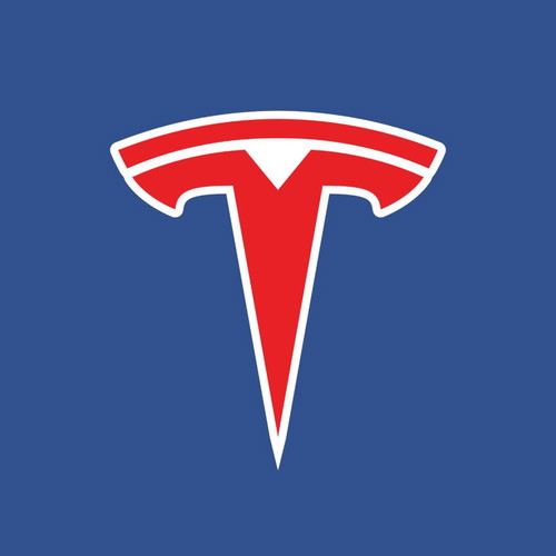 Telsa sticker badge made to order, glossy paper