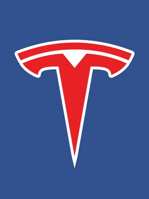 Telsa sticker badge made to order, glossy paper