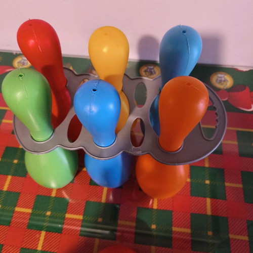 Children's Bowling Set with 6 Pins and 2 Balls like new