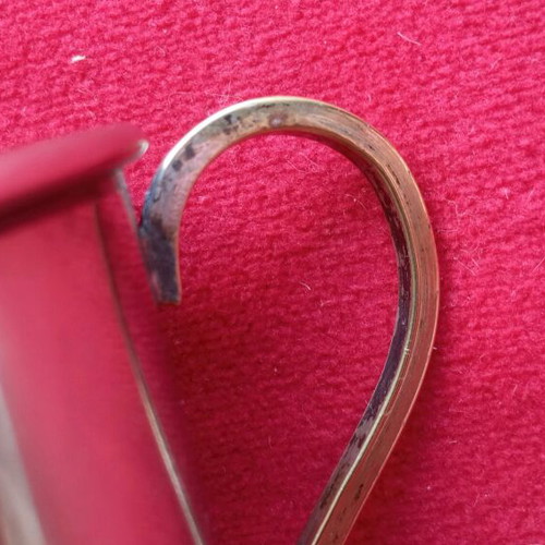 Decorative silver-plated vintage 70's cup used with bronze handle