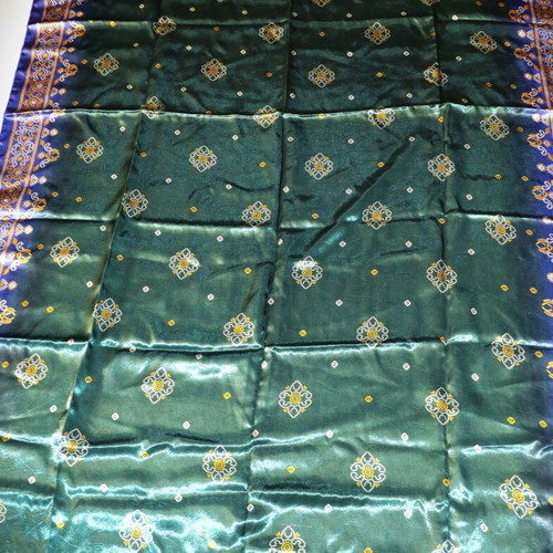 Silk Scarf 100% Silk Pareo 1.80x1.10m multicolor green