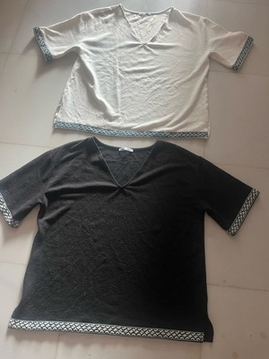 Μπλούζες Zara σαν καινούργιες, σετ 2, άσπρη και μαύρη, μέγεθος L