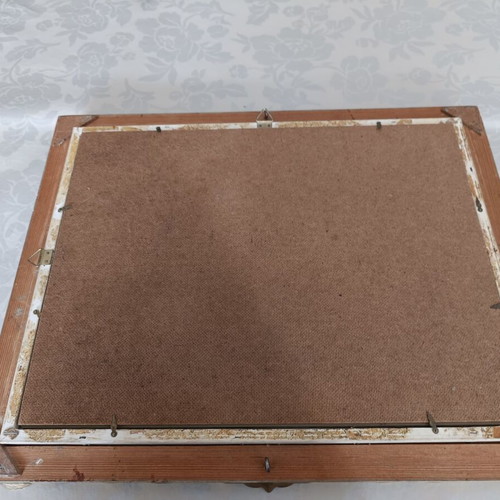 Bijouterie rectangular mirror with carved gilded frame, like new