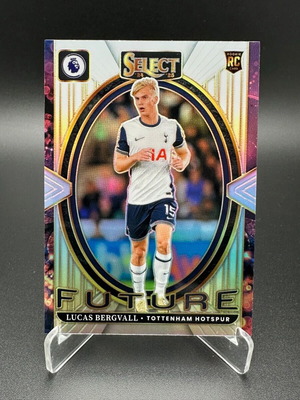 2024-25 Panini Select EPL Future Lucas Bergvall #24 Silver Prizm RC Tottenham κάρτα σαν καινούργιο