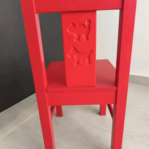 KRITTER IKEA red children's chair used