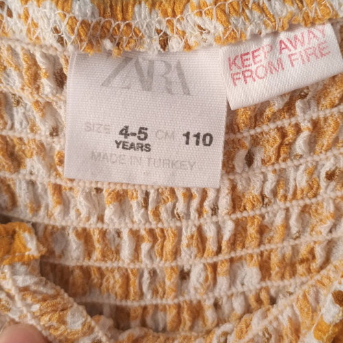 Zara summer dress for girl 4-5 years like new, multicolored