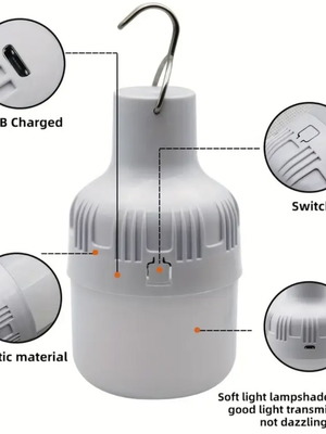 Rechargeable lamp new with USB and hook