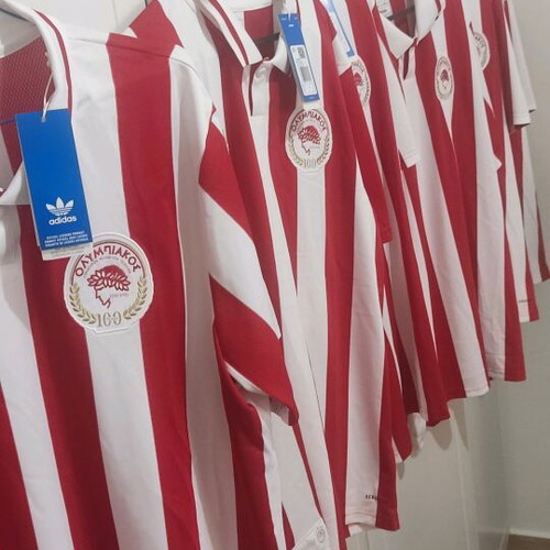 Genuine Olympiakos collectible anniversary jerseys new, pack of 5