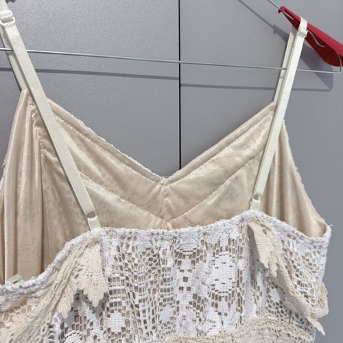 Γυναικείο φόρεμα Lipsy London boho σαν καινούργιο λευκό με μπεζ και κεντήματα