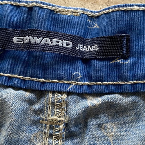 Edward Jeans men's bermuda shorts XL blue with pattern like new