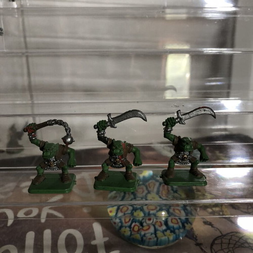 HeroQuest Orcs miniature figures vintage, used set of 3