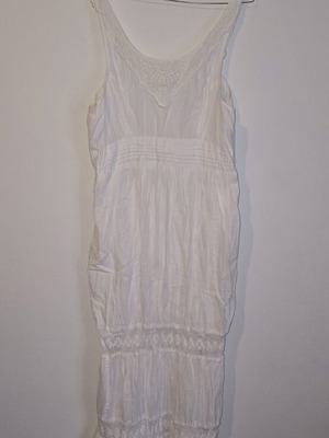 Swarna White Maxi Dress like new, 100% Cotton, One Size