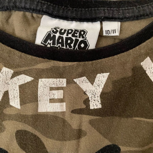 Super Mario vintage Donkey Kong t-shirt used, camo, age 10-11