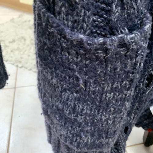 Eds knitted women's cardigan like new, gray and blue, size S