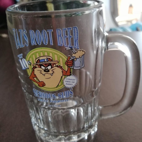 Taz collectible 90s beer glass used