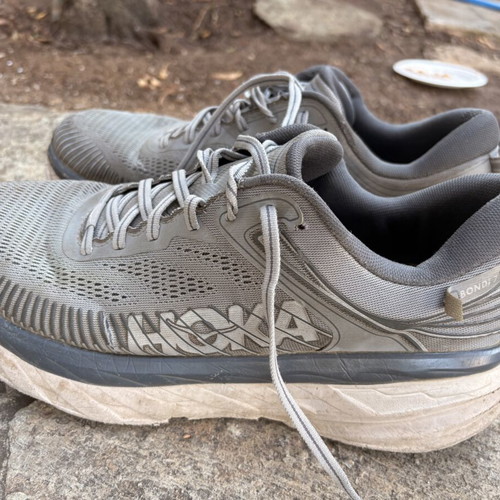 Hoka One One men's athletic shoes size 46 used, gray