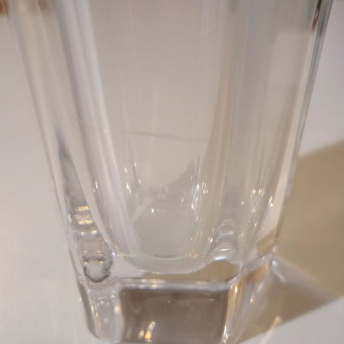 Crystal vase used, heavy and simple design