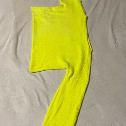 Zara crop sweater yellow fluoro size medium like new