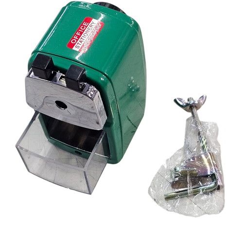 Table sharpener with crank metal green new