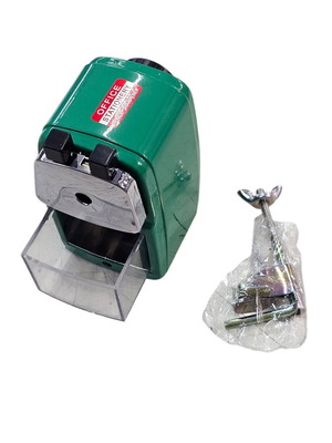 Table sharpener with crank metal green new