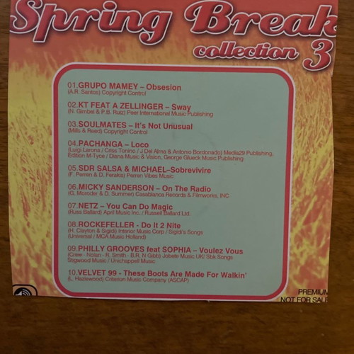 CD Spring Break Collection vol 3 in like new condition