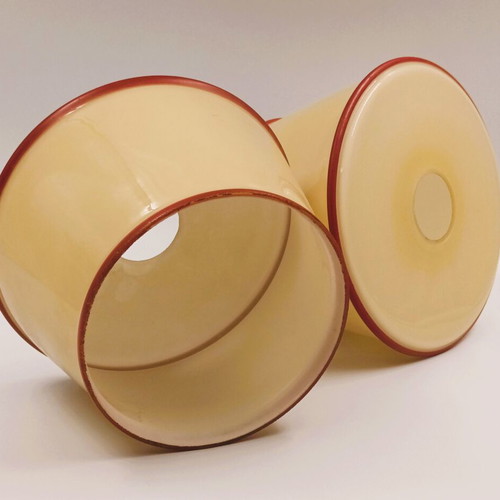 Art Deco Bauhaus lampshade set of 2 opaline glass like new
