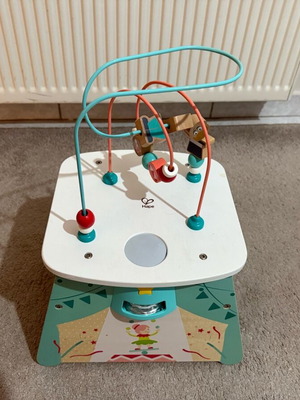Hape Light-Up Circus Activity Cube wooden like new for 18+ months