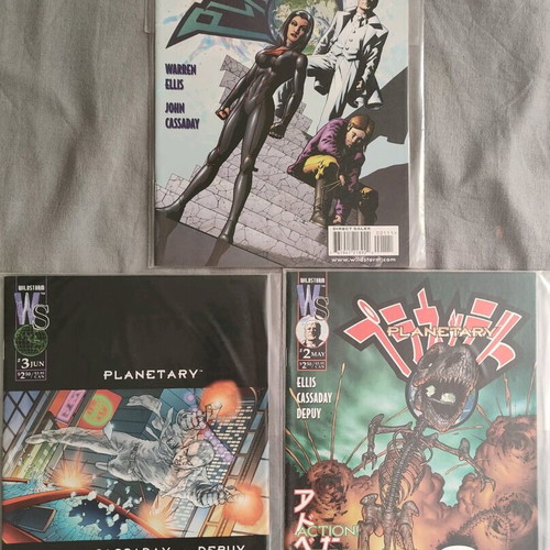 Planetary #1-3 comic series mint condition, 1999 Wildstorm edition