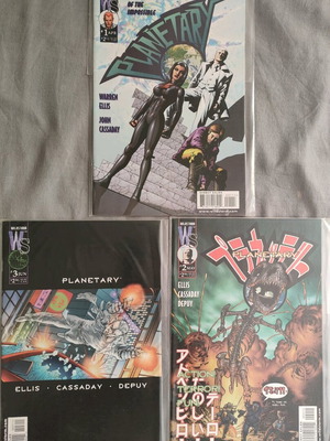 Planetary #1-3 comic series mint condition, 1999 Wildstorm edition