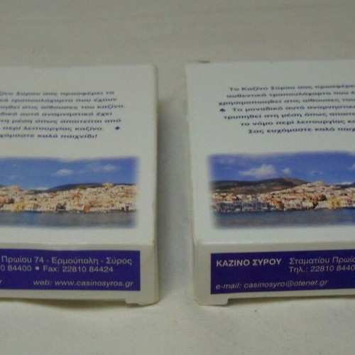 Authentic Syros Casino Playing Cards like new, set of 2