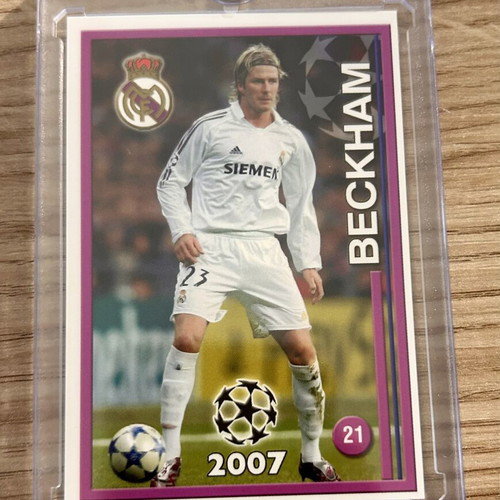 David Beckham Real Madrid Champions 2007 Card in Acrylic Case new