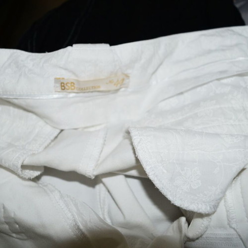 BSB Collection White Wide Leg Trousers Size 44 Like New