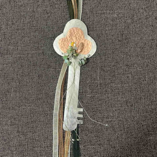 Decorative key with semi-precious stones and alpaca, handmade new